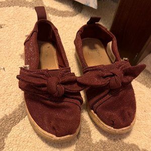 Shimmer Bow Toms Girls size 11